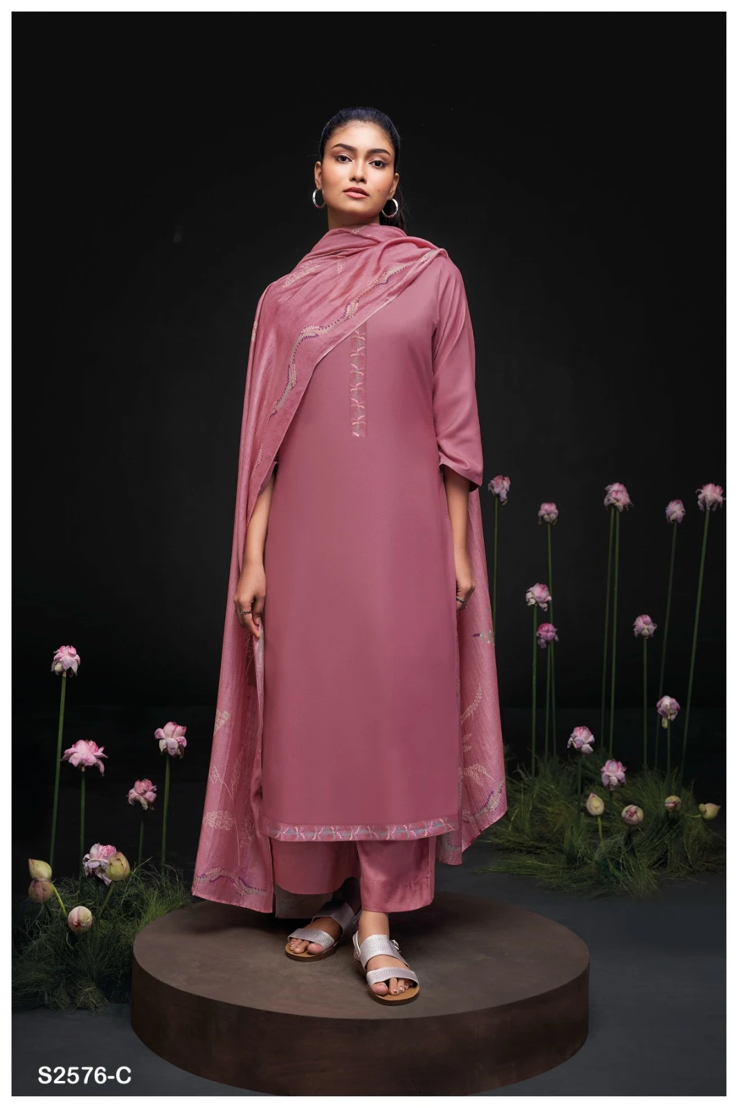 Ganga S2576 Sravya Premium Cotton Silk Wholesale Fancy Salwar Suit Catalog — Wholesale Salwar Suits, Ganga wholesale from Surat - Gallery Image 4